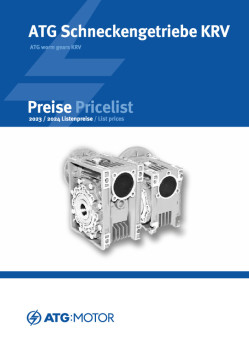 ATG Schneckengetriebe Preisliste