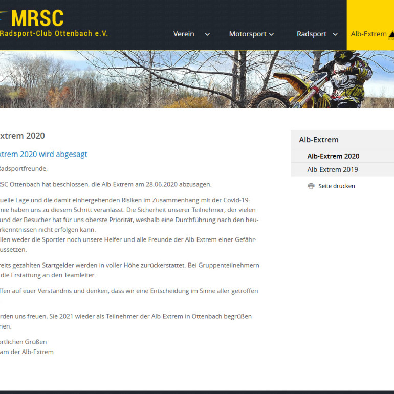 3 Abgesagt AlbExtrem 2020