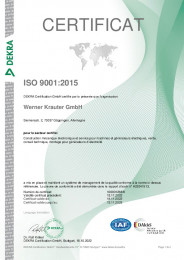 Dekra Zertifikat ISO 9001 2015 (2022) franz